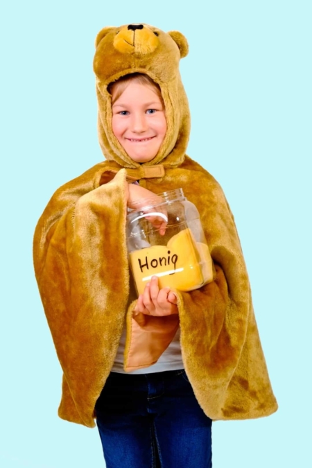 Kostüm Bär Gr. 98 für Kinder. Bär Honigmaul. Zubehör inklusive - Chemnitzer Kostümverleih - Kostüm T-6