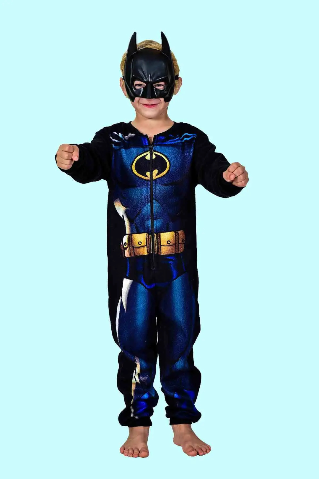 Kostüm Marvel Batman Blau Gr. 122 - 128 für Kinder. Zubehör inkl. 12,- € für vier Tage. Zubehör inkl. – TV-9 - Chemnitzer Kostümverleih