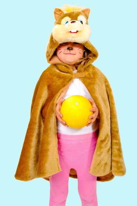 Kostüm Ella Eichhörnchen Gr. 98 für Kinder. Umhang. Zubehör inklusive - Chemnitzer Kostümverleih - Kostüm T-7