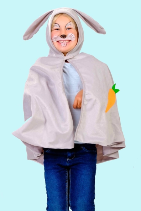 Kostüm Hase Gr. 98 für Kinder. Hasen Umhang. Zubehör inklusive - Chemnitzer Kostümverleih - Kostüm T-8