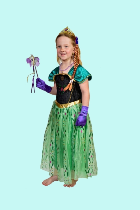 Kostüm Königin Anna Disney. 17,- € für vier Tage. Gr. 140 für Kinder. Zubehör inkl. – TV-89 - Chemnitzer Kostümverleih