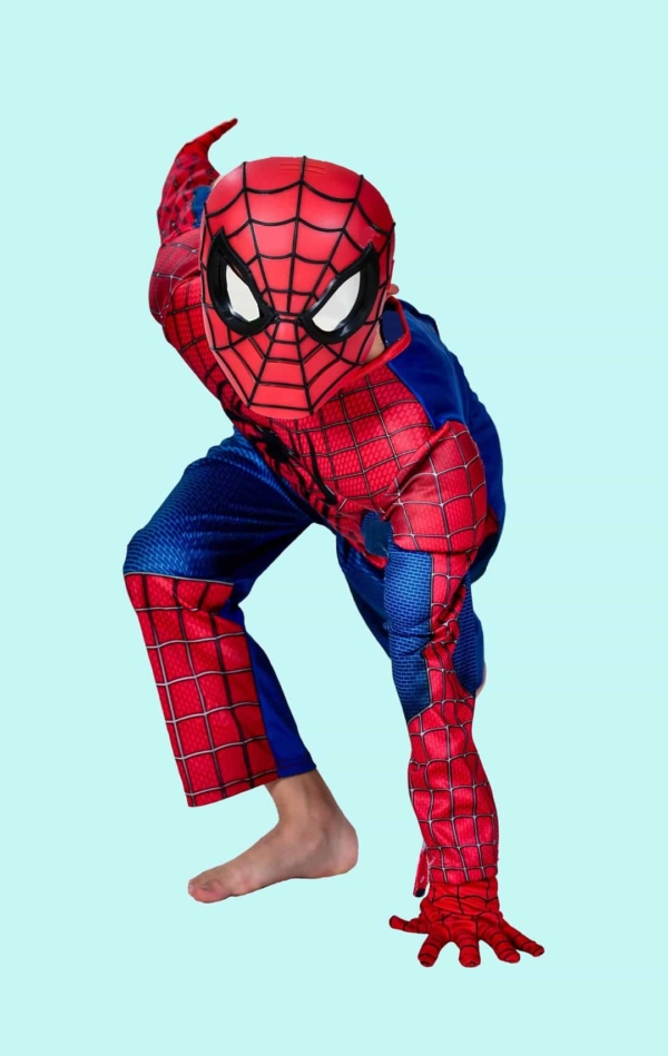 Kostüm Marvel der echte Spiderman . Gr. 122 - 128. 13,- € für vier Tage. Zubehör inkl. – TV-17 - Chemnitzer Kostümverleih