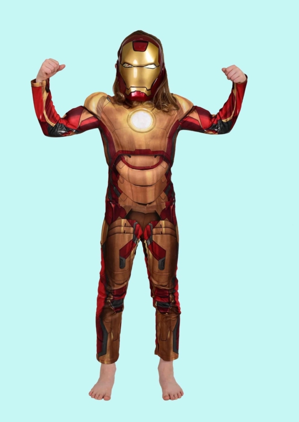 Kostüm Marvel Iron man Gr.M für Kinder (7-8 Jahre). 17,- € für vier Tage. Zubehör inkl. – TV-25 - Chemnitzer Kostümverleih