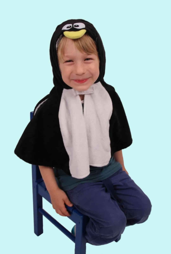 Kostüm Pinguin Umhang für Kinder . Gr. 86. 12,- € für vier Tage. Zubehör inklusive - Chemnitzer Kostümverleih - Kostüm T-1