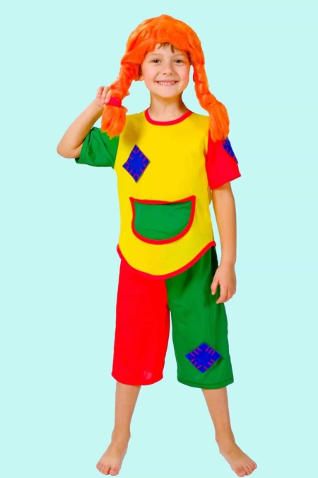 Kostüm Pippi Langstrumpf Gr. 128 für Kinder. 12,- € für vier Tage. Zubehör inkl. – TV-4 - Chemnitzer Kostümverleih