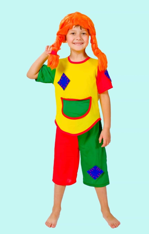 Kostüm Pippi Langstrumpf Gr. 128 für Kinder. 12,- € für vier Tage. Zubehör inkl. – TV-4 - Chemnitzer Kostümverleih