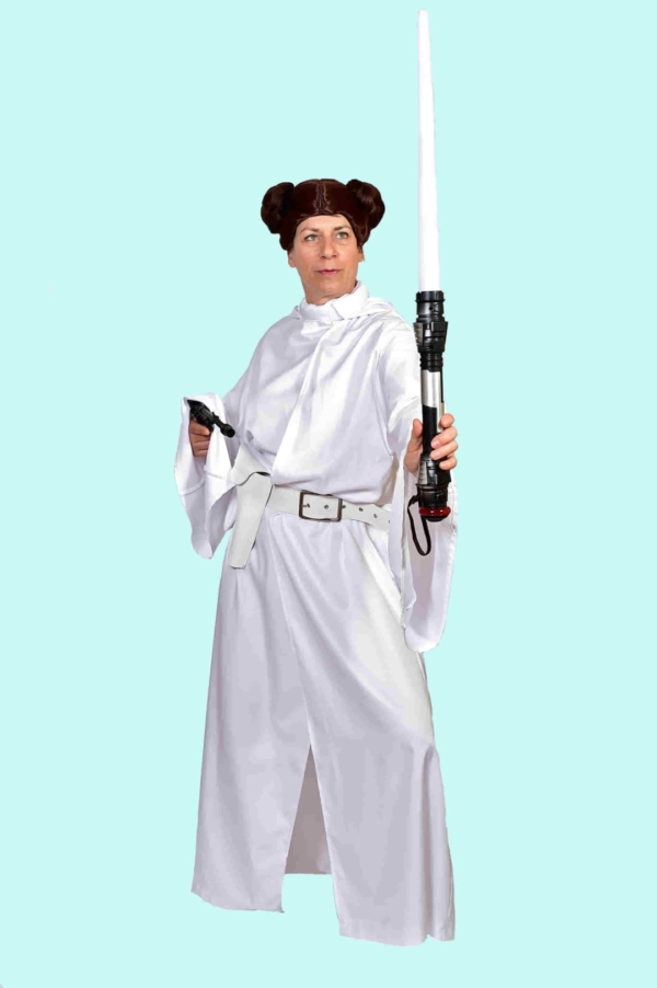 Kostüm Prinzessin Leia. Star Wars. Gr.38-42 für Erwachsene. 34,- € für vier Tage. Zubehör inkl. – TV-85 - Chemnitzer Kostümverleih