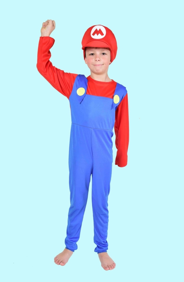Kostüm Super Mario Gr.134 für Kinder. 13,- € für vier Tage. Zubehör inkl. – TV-21 - Chemnitzer Kostümverleih