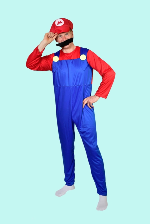 Kostüm Super Mario Gr.L für Erwachsene. 28,- € für vier Tage. Zubehör inkl. – TV-44 - Chemnitzer Kostümverleih