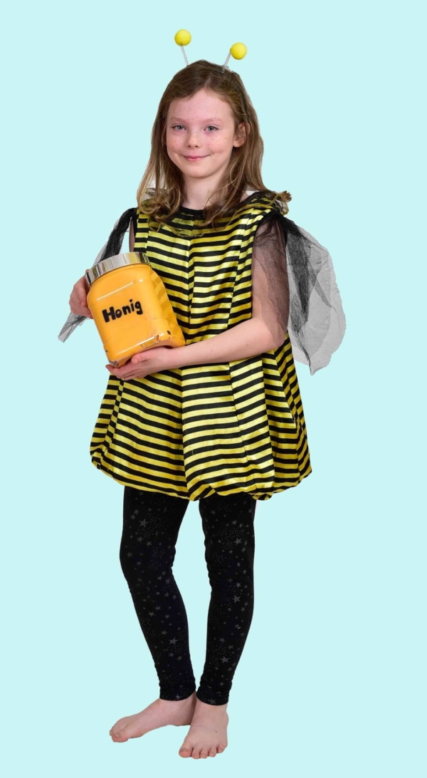 Kostüm Bienchen Kleid für Kinder. 13,- € für vier Tage. Gr. 128. Zubehör inklusive - Chemnitzer Kostümverleih - Kostüm T-67