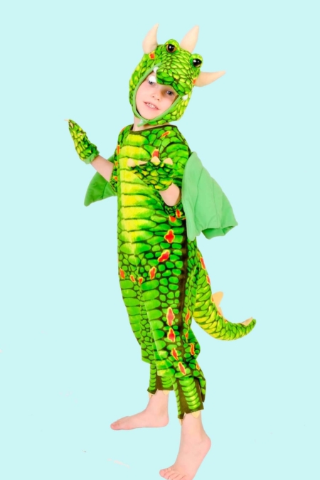Kostüm Dino Drache für Kinder. 12,- € für vier Tage. Gr. 110. Zubehör inklusive - Chemnitzer Kostümverleih - Kostüm T-42