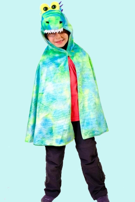 Kostüm Dino Krokodil Umhang für Kinder. 12,- € für vier Tage. Gr. 98. Zubehör inklusive - Chemnitzer Kostümverleih - Kostüm T-26