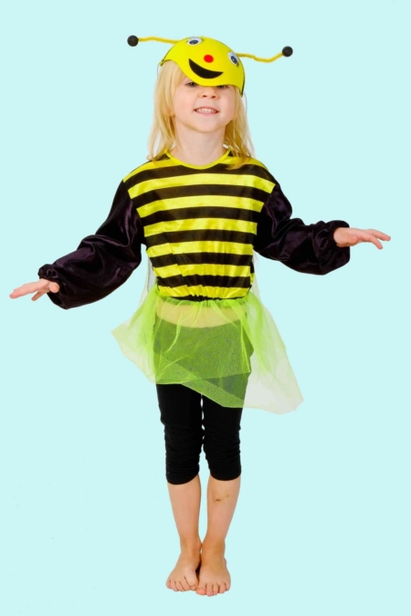 Kostüm Hummel Biene für Kinder. 12,- € für vier Tage. Gr. 116. Zubehör inklusive - Chemnitzer Kostümverleih - Kostüm T-37