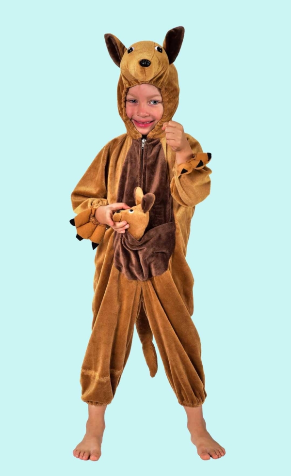 Kostüm Känguru für Kinder. 12,- € für vier Tage. Gr. 98 - 104. Zubehör inklusive - Chemnitzer Kostümverleih - Kostüm T-29