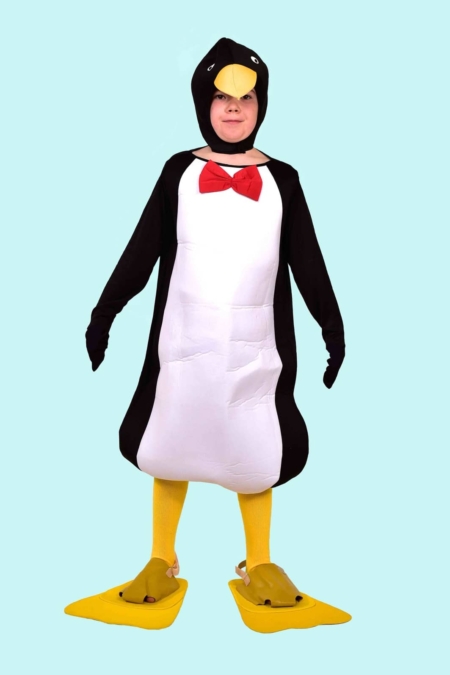 Kostüm Kaiser Pinguin 4x Gr.130 -146 für Kinder. 15,- € für vier Tage. Zubehör inklusive - Kostümverleih Chemnitz T-80