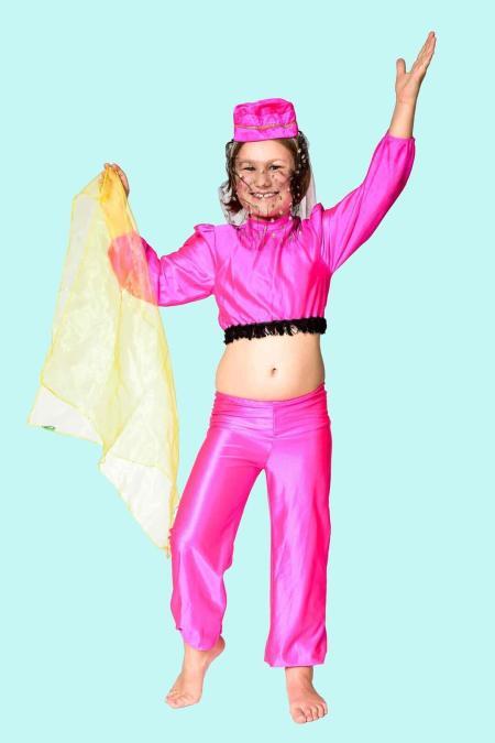 Kostüm Orient Bauchtänzerin Gr. 128 - für Kinder 12,- € für vier Tage. Zubehör inklusive. Chemnitzer Kostümverleih. W-18