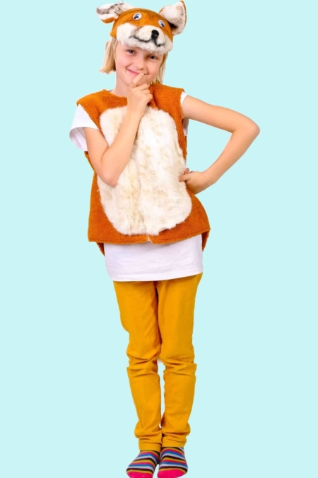 Kostüm Schlaumi Fuchs für Kinder. 12,- € für vier Tage. Gr. 146. Zubehör inklusive - Chemnitzer Kostümverleih - Kostüm T-74