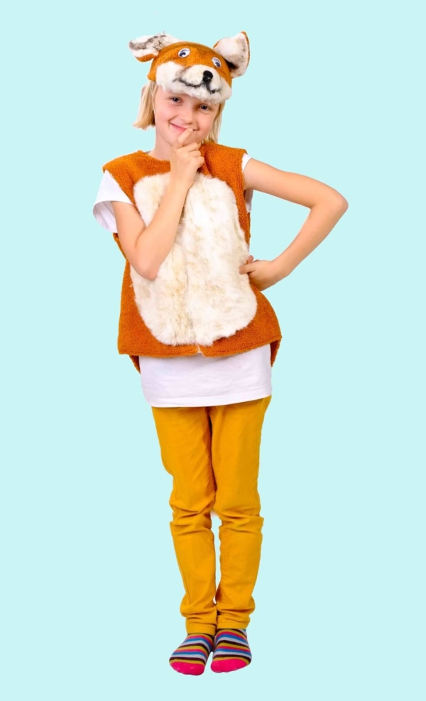 Kostüm Schlaumi Fuchs für Kinder. 12,- € für vier Tage. Gr. 146. Zubehör inklusive - Chemnitzer Kostümverleih - Kostüm T-74