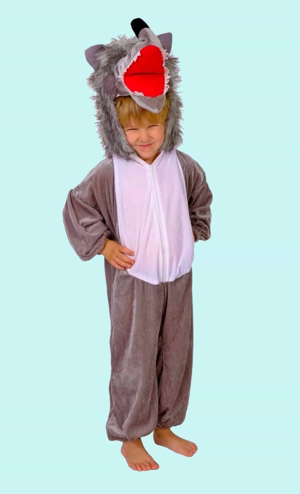 Kostüm der große Wolf für Kinder. 12,- € für vier Tage. Gr. 104. Zubehör inklusive - Chemnitzer Kostümverleih - Kostüm T-32