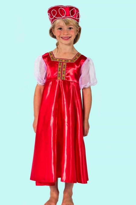 Kostüm russische Folklore Gr. 116 für Kinder. 14,- € für vier Tage. Zubehör inklusive. Chemnitzer Kostümverleih. W-10