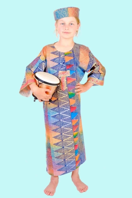 Kostüm Afrika Massai 2x Gr. 146 für Kinder. 14,- € für vier Tage. Zubehör inklusive. Chemnitzer Kostümverleih. W-53