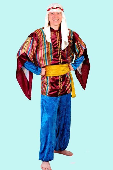 Kostüm Orientalischer Prinz Gr. XL für Erwachsene. 21,- € für vier Tage. Zubehör inklusive. Chemnitzer Kostümverleih. W-64