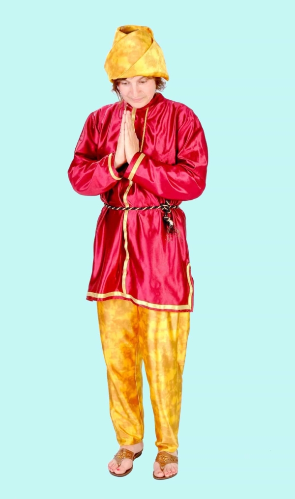 Kostüm kleiner Buddist Gr. L für Jugendliche. 13,- € für vier Tage. Zubehör inklusive. Chemnitzer Kostümverleih. W-58