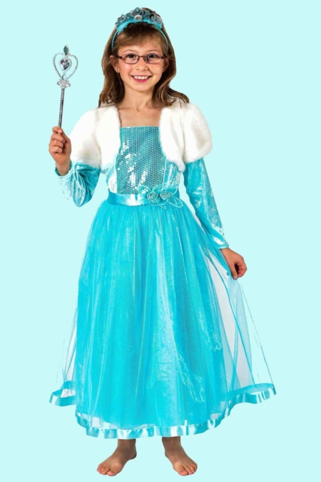 Prinzessin Kostüm Gr. 104 für Kinder. Eisprinzessine. 14,- € für vier Tage. Zubehör inklusive - Kostümverleih Chemnitz - Kostüm P-8