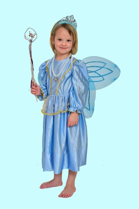Prinzessin Kostüm Gr. 116 für Kinder. Blaue Fee. 12,- € für vier Tage. Zubehör inklusive - Kostümverleih Chemnitz - Kostüm P-24