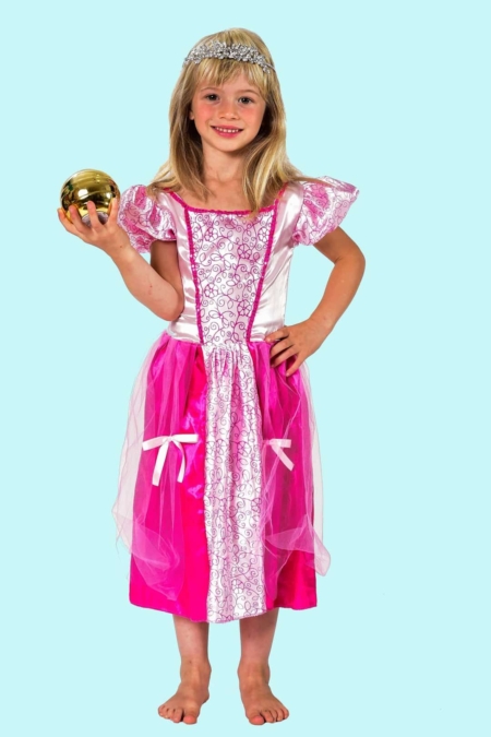 Prinzessin Kostüm Gr. 116 für Kinder. Froschkönigin. 12,- € für vier Tage.  Zubehör inklusive - Kostümverleih Chemnitz - Kostüm P-26
