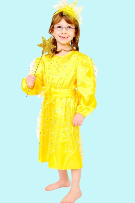 Prinzessin Kostüm Gr. 116 für Kinder. Goldmarie. 12,- € für vier Tage. Zubehör inklusive - Kostümverleih Chemnitz - Kostüm P-21