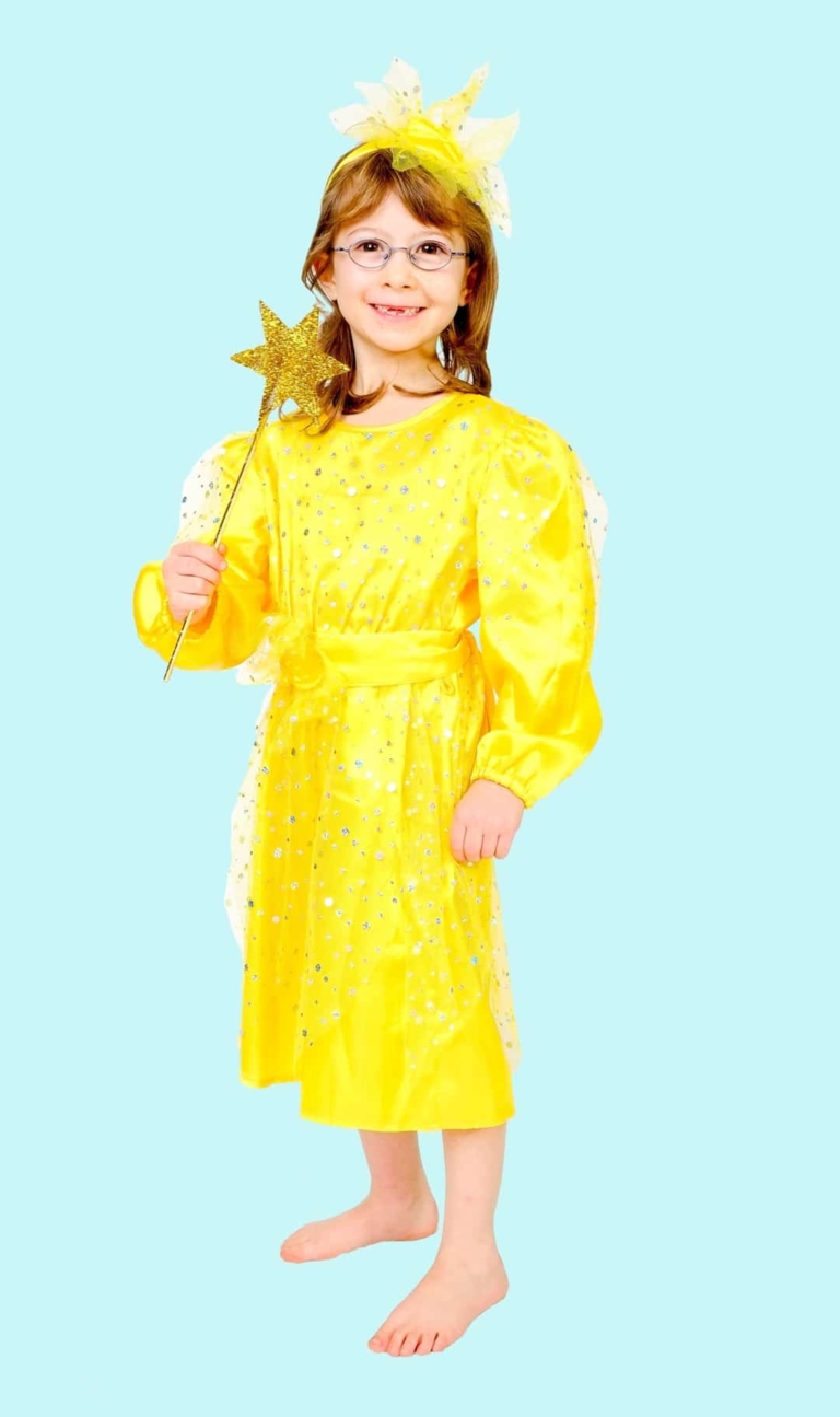 Prinzessin Kostüm Gr. 116 für Kinder. Goldmarie. 12,- € für vier Tage. Zubehör inklusive - Kostümverleih Chemnitz - Kostüm P-21