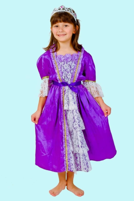 Prinzessin Kostüm Gr. 116 für Kinder. Lila Prinzessin. 12,- € für vier Tage. Zubehör inklusive - Kostümverleih Chemnitz - Kostüm P-23