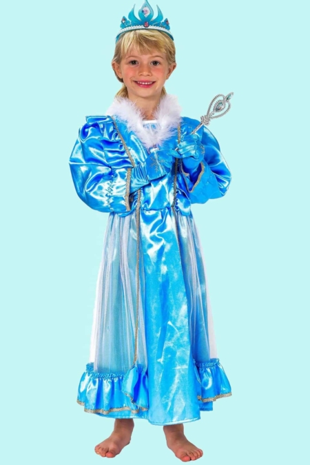 Prinzessin Kostüm Gr. 116 für Kinder. Schneekönigin. 14,- € für vier TageZubehör inklusive - Kostümverleih Chemnitz - Kostüm P-12