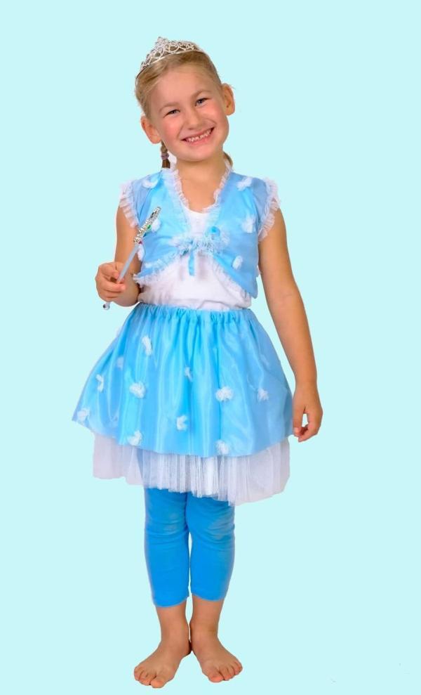 Prinzessin Kostüm Gr. 120 für Kinder. Schneeflocke. 14,- € für vier Tage Zubehör inklusive - Kostümverleih Chemnitz - Kostüm P-29