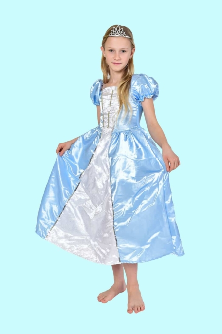 Prinzessin Kostüm Gr. 128 für Kinder. Blaue Fee Enzian. 16,- € für vier Tage. Zubehör inklusive - Kostümverleih Chemnitz - Kostüm P-13