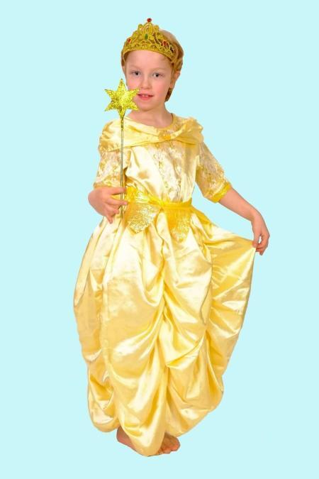 Prinzessin Kostüm Gr. 128 für Kinder. Die Schöne vom Biest. 14,- € für vier Tage. Zubehör inklusive - Kostümverleih Chemnitz - Kostüm P-35