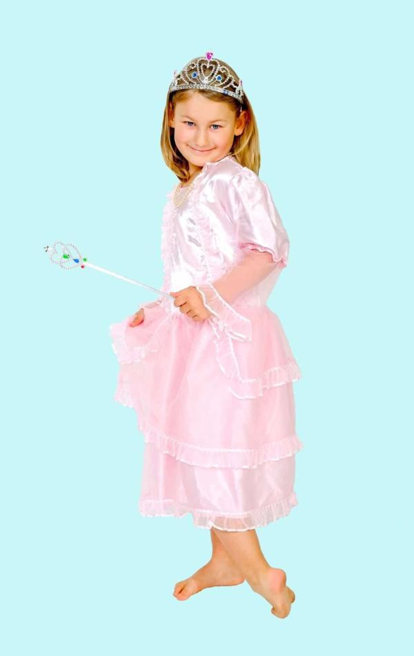 Prinzessin Kostüm Gr. 128 für Kinder. Rosa Flocke. 14,- € für vier Tage. Zubehör inklusive - Kostümverleih Chemnitz - Kostüm P-31