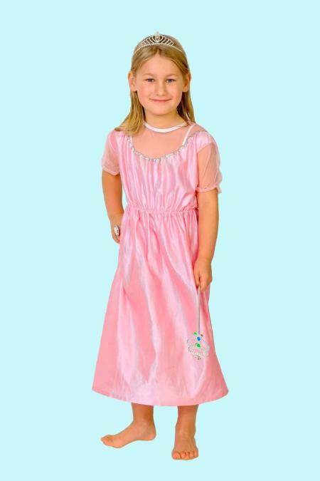 Prinzessin Kostüm Gr. 128 für Kinder. Rosa. 14,- € für vier Tage. Zubehör inklusive - Kostümverleih Chemnitz - Kostüm P-30