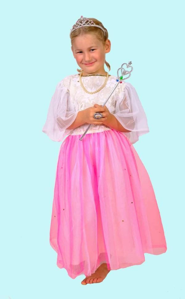 Prinzessin Kostüm Gr. 134 für Kinder. Großer Ring. 13,- € für vier Tage. Zubehör inklusive - Kostümverleih Chemnitz - Kostüm P-50