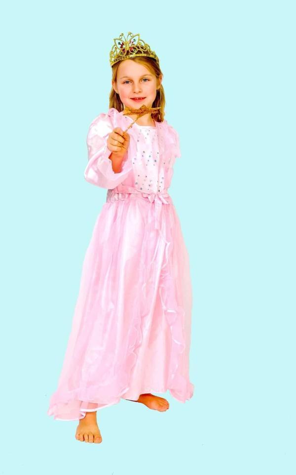 Prinzessin Kostüm Gr. 134 für Kinder. Rosa Zauberin. 13,- € für vier Tage. Zubehör inklusive - Kostümverleih Chemnitz - Kostüm P-51