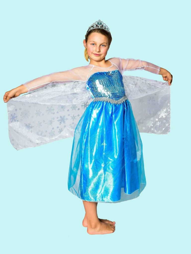 Prinzessin Kostüm Gr. 140 für Kinder. Eismädchen. 16,- € für vier Tage Zubehör inklusive - Kostümverleih Chemnitz - Kostüm P-16