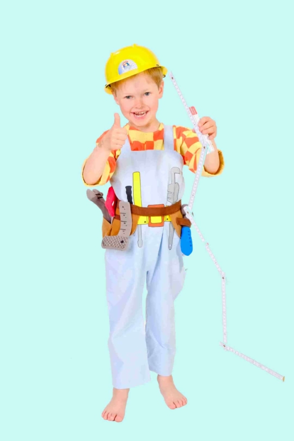 Kostüm Bob der Baumeister Gr. 140 für Kinder. 13,- € für vier Tage. Zubehör inklusive. Chemnitzer Kostümverleih B-31