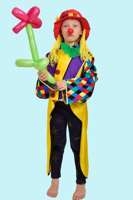 Kostüm Clown Ferdinant Gr. 120 für Kinder. 11,- € für vier Tage. Zubehör inklusive. Chemnitzer Kostümverleih B-9