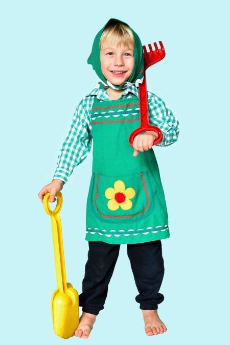 Kostüm Gärtner Blumenmann Gr. 104 für Kinder. 12,- € für vier Tage. Zubehör inklusive. Chemnitzer Kostümverleih B-4