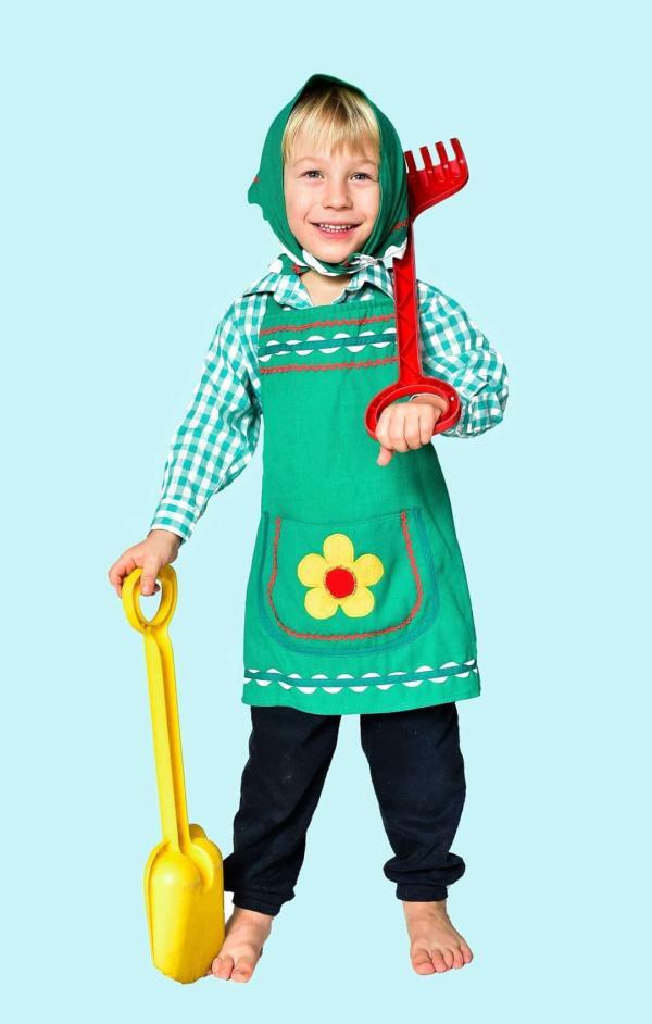 Kostüm Gärtner Blumenmann Gr. 104 für Kinder. 12,- € für vier Tage. Zubehör inklusive. Chemnitzer Kostümverleih B-4