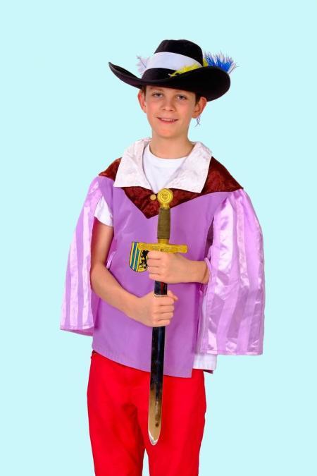 Kostüm Prinz Chemnitz Gr. 146 für Kinder. Lila Prinz 18,- € für vier Tage. Zubehör inklusive - Kostümverleih Chemnitz - Kostüm P-92