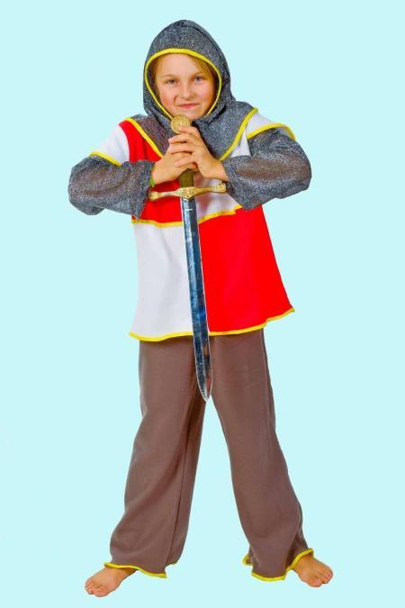 Ritter Kostüm Gr. 134 für Kinder. Roteweißer Ritter 19,- € für vier Tage. Zubehör inklusive - Kostümverleih Chemnitz - Kostüm P-70