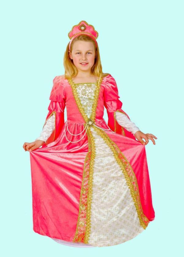 Prinzessin Kostüm Gr. 140 für Kinder. Edles rotes Burgkleid 21,- € für vier Tage. Zubehör inklusive - Kostümverleih Chemnitz - Kostüm P-57