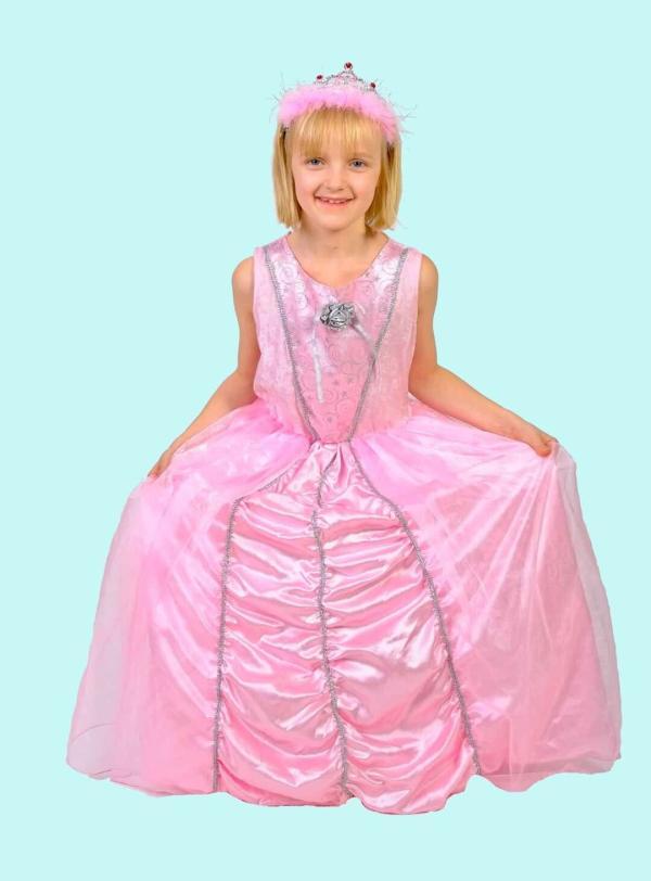 Prinzessin Kostüm Gr. 140 für Kinder. Silberstreifen 19,- € für vier Tage. Zubehör inklusive - Kostümverleih Chemnitz - Kostüm P-63